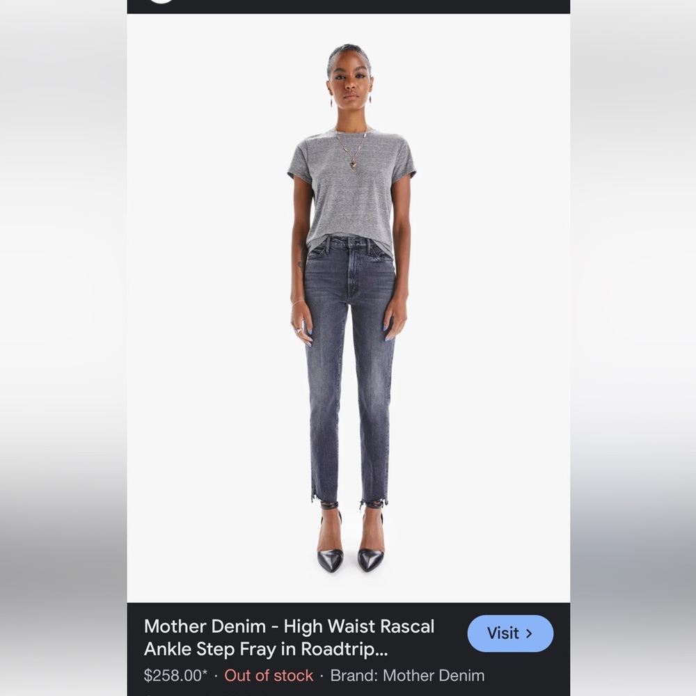 MOTHER High Waisted Rascal Ankle Step Fray in Roadtrip Renegade